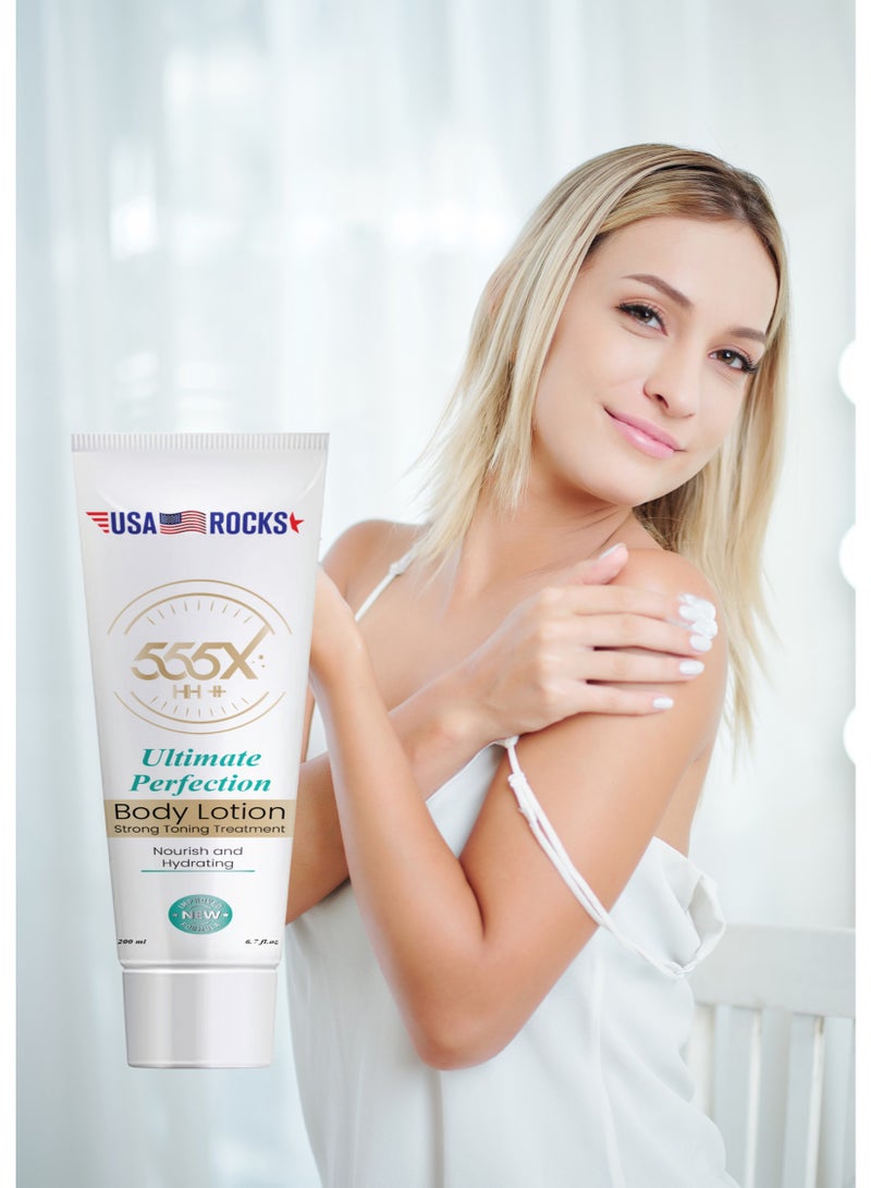 USA ROCKS 555X Ultimate Perfection Body Lotion for Glowing and Firm Skin - Image 2
